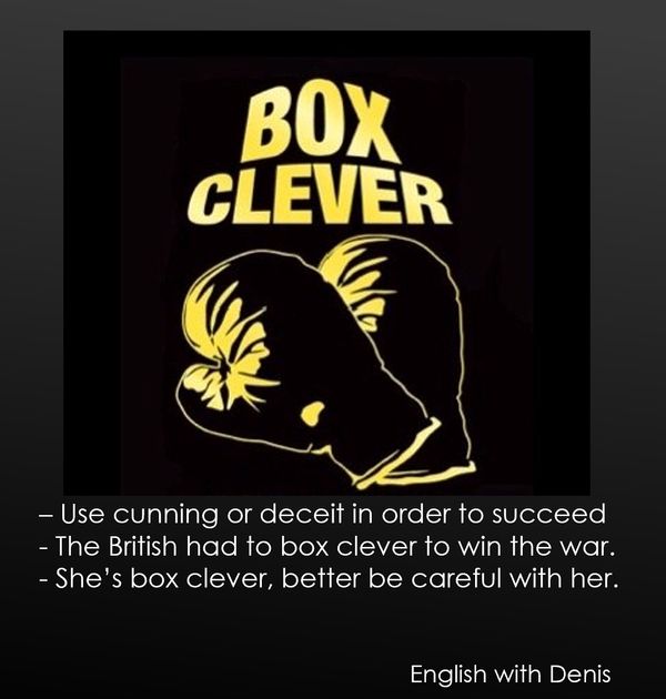 Idiom of the hour - box clever - advanced (comment for free feedback &  corrections)